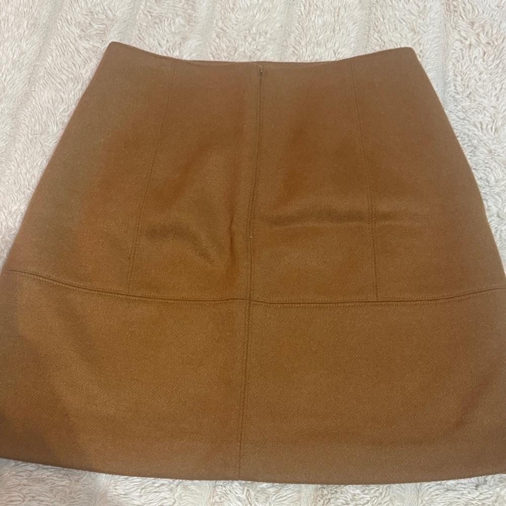 LOFT Tan/Brown Wool Blend Skirt -Size 8P - Picture 5 of 11